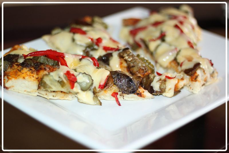 Pizza z grzybami leśnymi