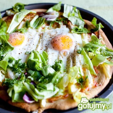 Pizza ze szparagami i jajkiem Pizza ze szparagami i jajkiem