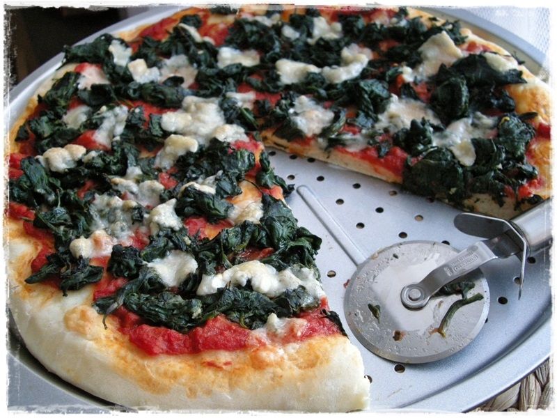 Pizza ze szpinakiem Pizza ze szpinakiem