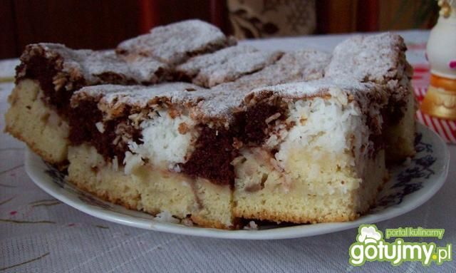 Placek jabłkowo- kokosowy Placek jabłkowo- kokosowy