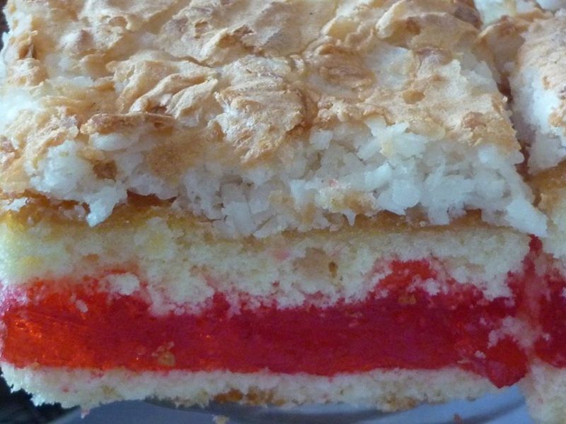 Placek kokosowy z galaretką
