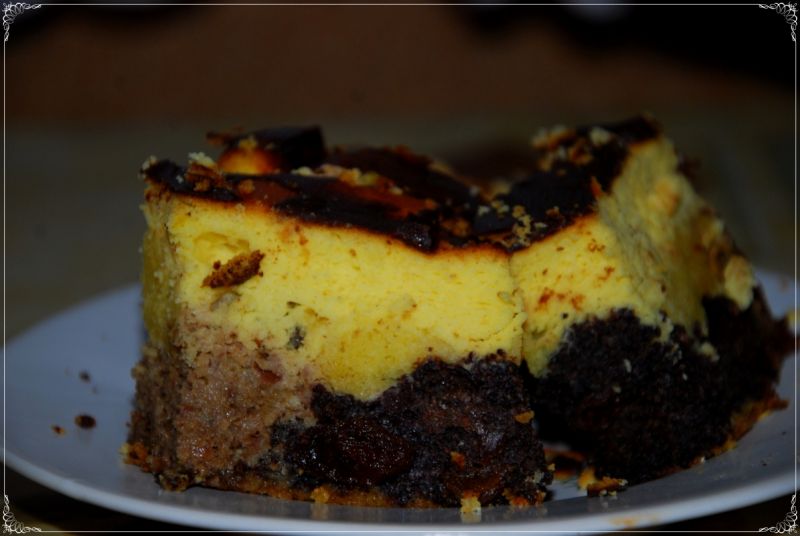 Placek makowo- orzechowo- serowy 