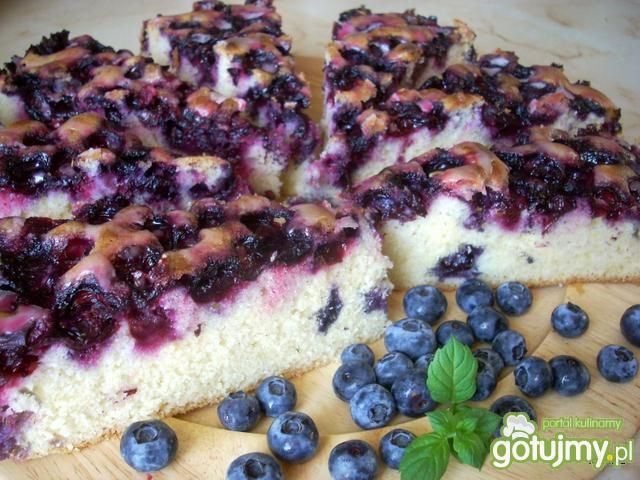Placek z borówkami  Placek z borówkami