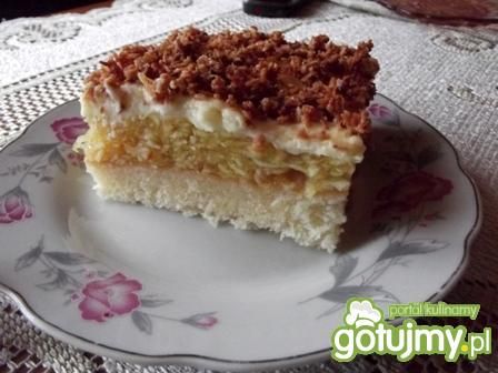 Placek z jabłkami i galaretką