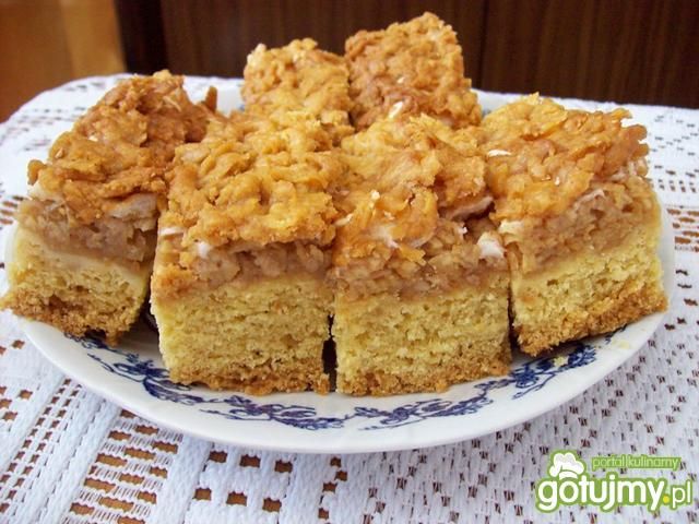 Placek z jabłkami i kruszonką