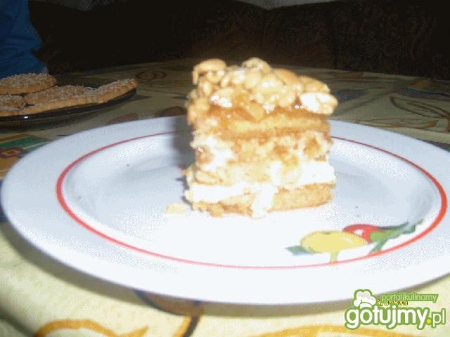 Placek z orzechami i masą karmelową Placek z orzechami i masą karmelową