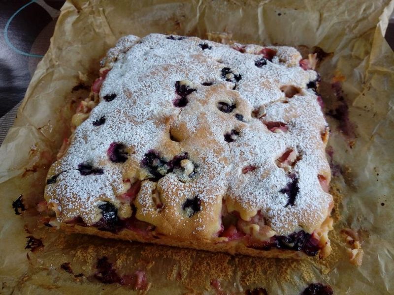 Placek z rabarbarem Placek z rabarbarem