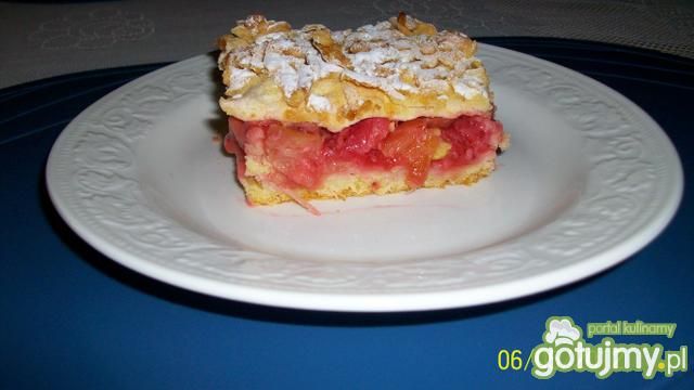 Placek z rabarbarem i truskawkami  :) Placek z rabarbarem i truskawkami  :)