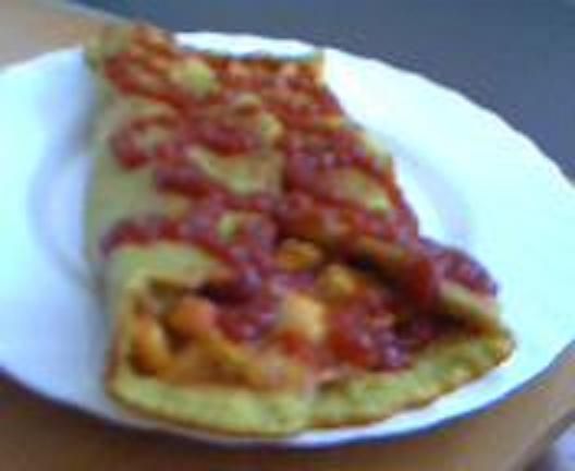 Placek ziemniaczany z farszem z kurczaka