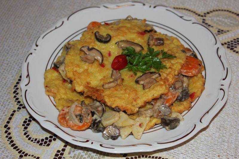 Placek ziemniaczany z grzybami  Placek ziemniaczany z grzybami