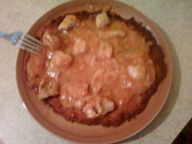 Placek ziemniaczany z mięsnym sosem Placek ziemniaczany z mięsnym sosem