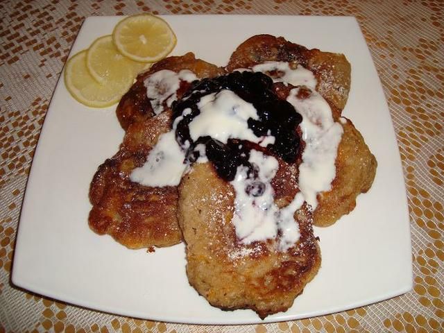 Placki owsiane z brzoskwiniami