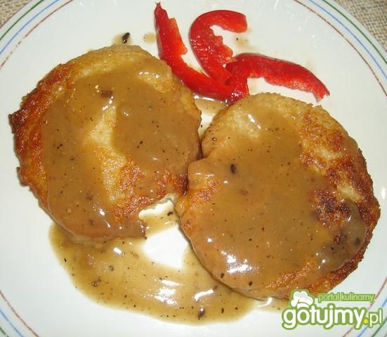 Placki owsiane z sosem grzybowym