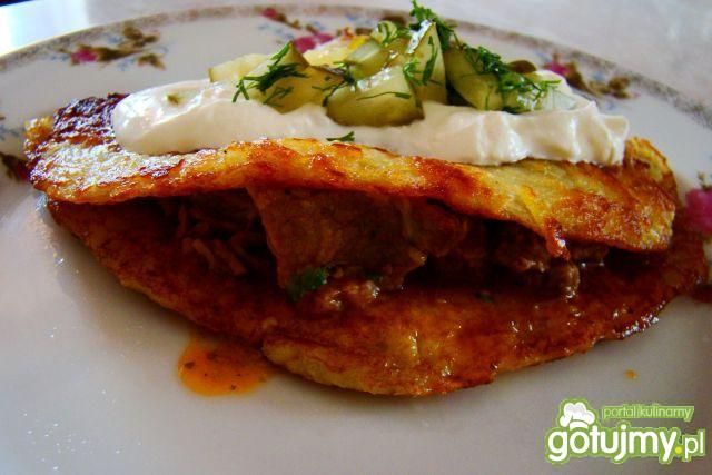 Placki po bieszczadzku z mięsem 