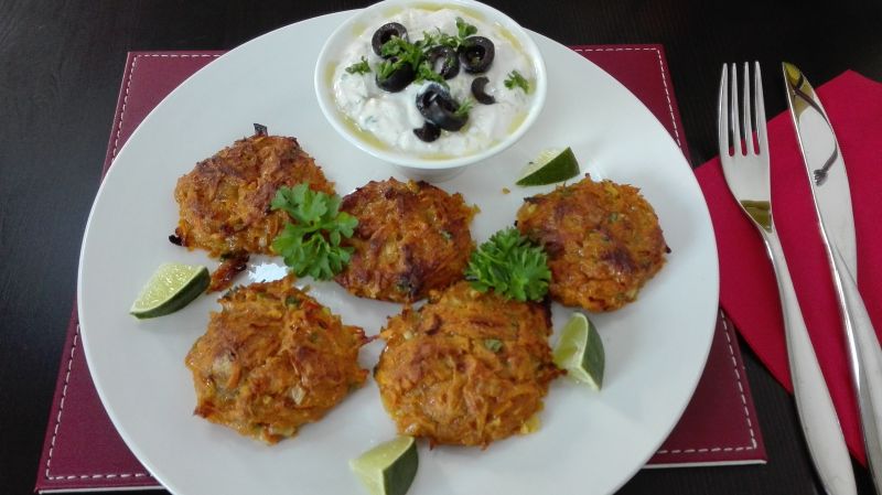 Placki z batatów i marchewki