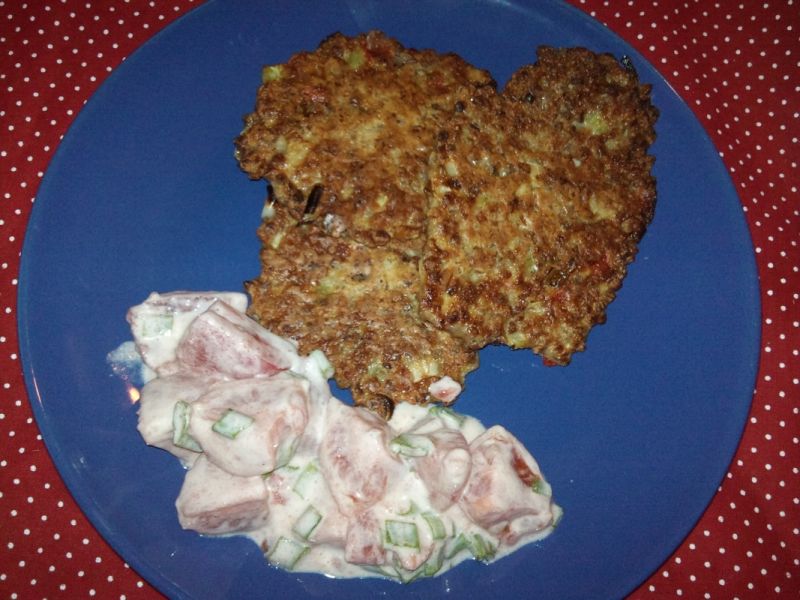 Placki z kaszy gryczanej z warzywami