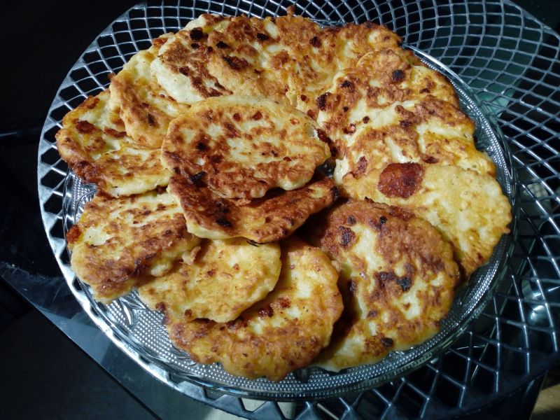 Placki z patisona i serka wiejskiego