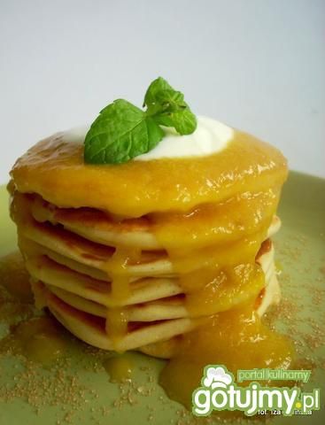 Placki z serka mascarpone z sosem Placki z serka mascarpone z sosem