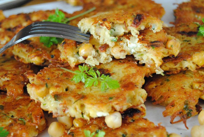 Placki ziemniaczane z ciecierzycą Placki ziemniaczane z ciecierzycą