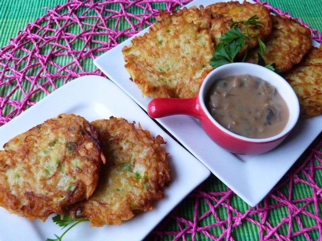 Placki ziemniaczane z dynią makaronową