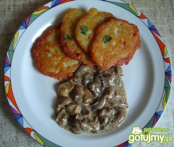 Placki ziemniaczane z grzybami Placki ziemniaczane z grzybami