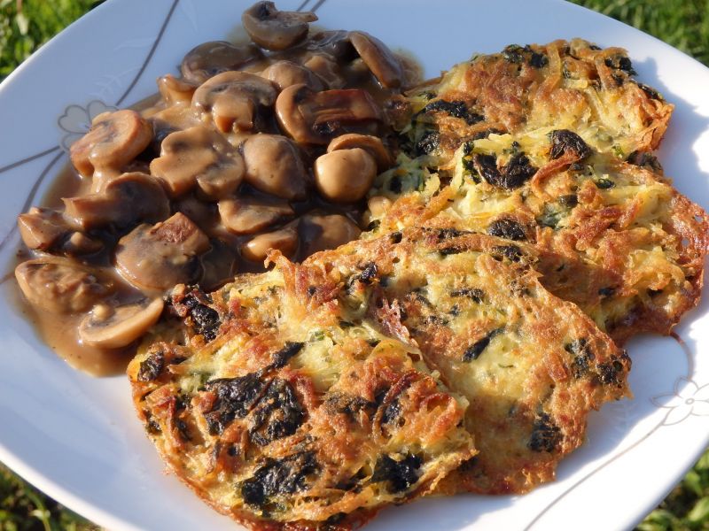 Placki ziemniaczane z jarmużem