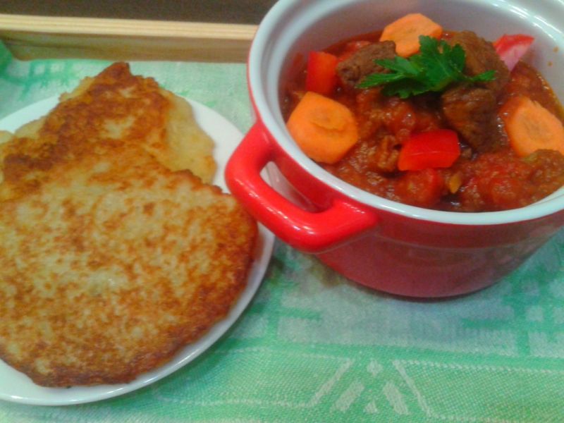 Placki ziemniaczane z kaszą manną  Placki ziemniaczane z kaszą manną