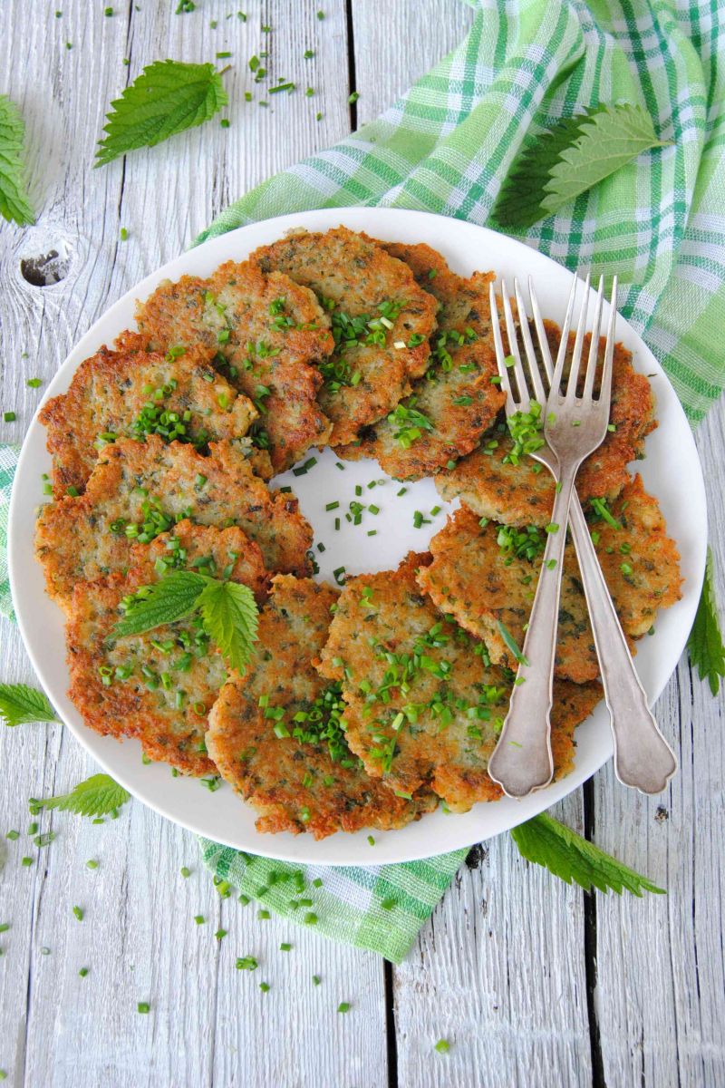 Placki ziemniaczane z pokrzywą