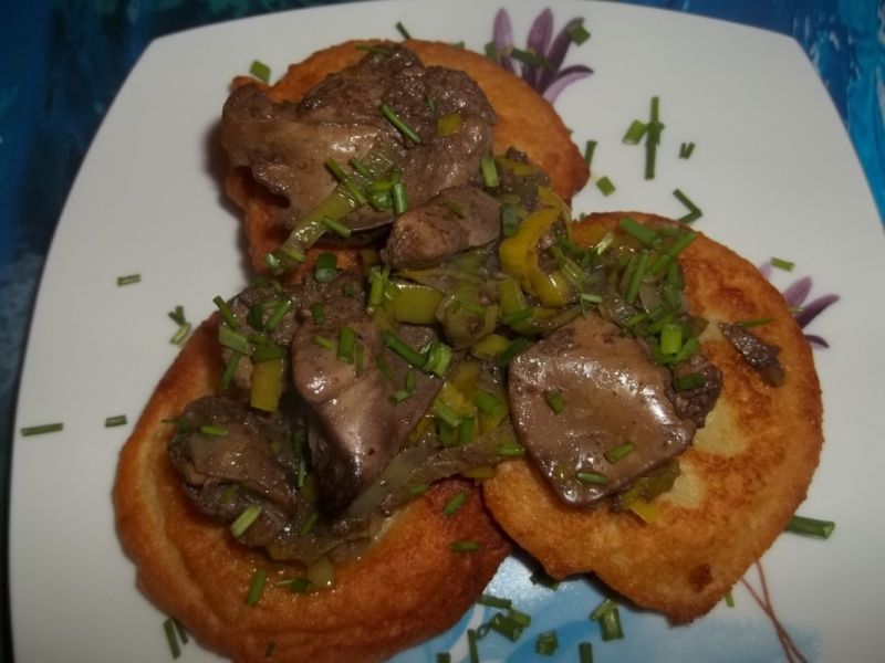 Placki ziemniaczane z wątróbką