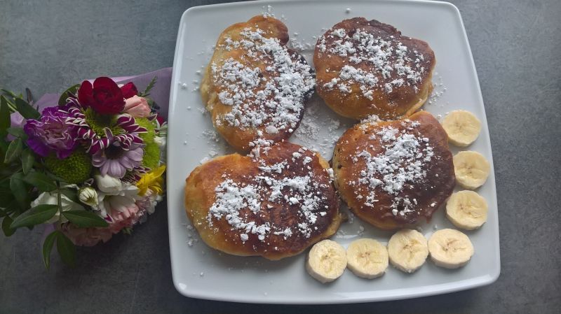 Placuszki bananowe na maślance Placuszki bananowe na maślance