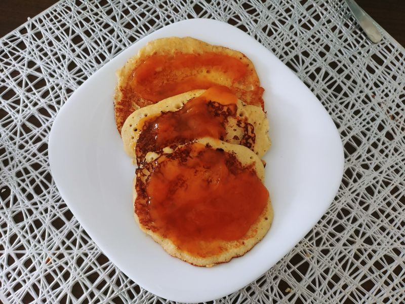 Placuszki bananowo - brzoskwiniowe