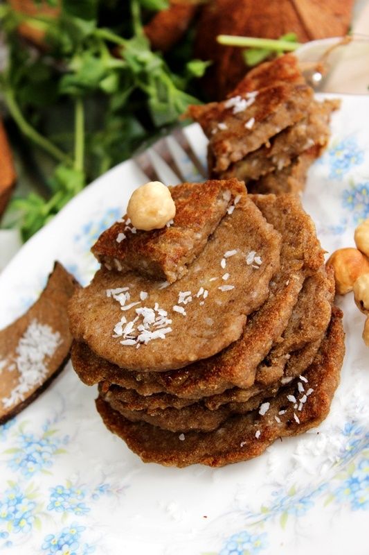 Placuszki bananowo-kokosowe z mąką lnianą