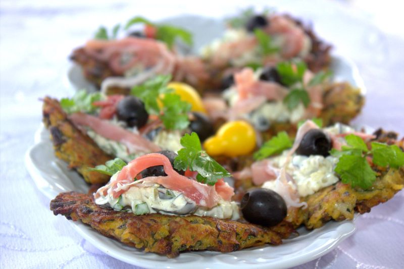 Placuszki dyniowo-pieczarkowe