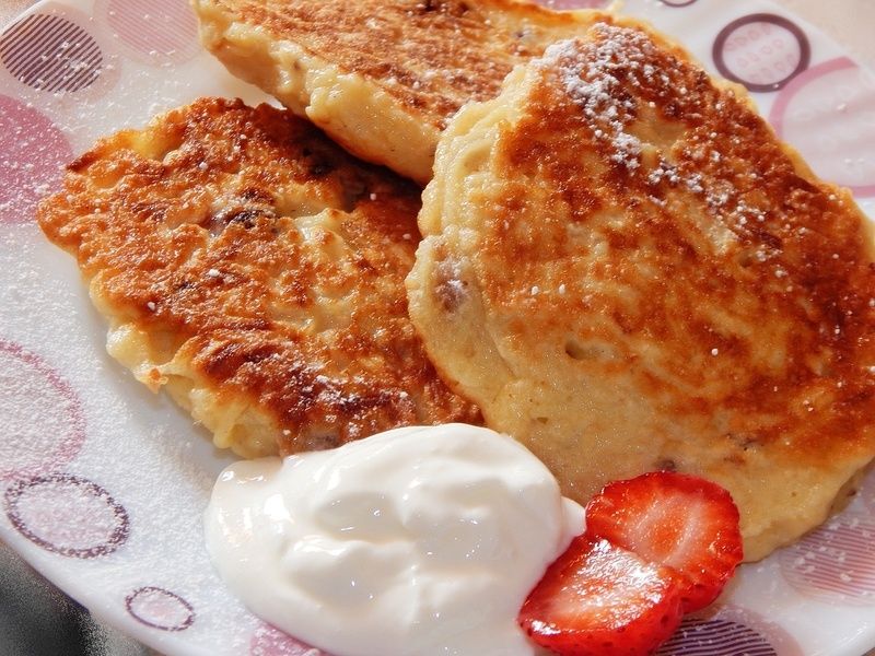 Placuszki makaronowe z bananem Placuszki makaronowe z bananem