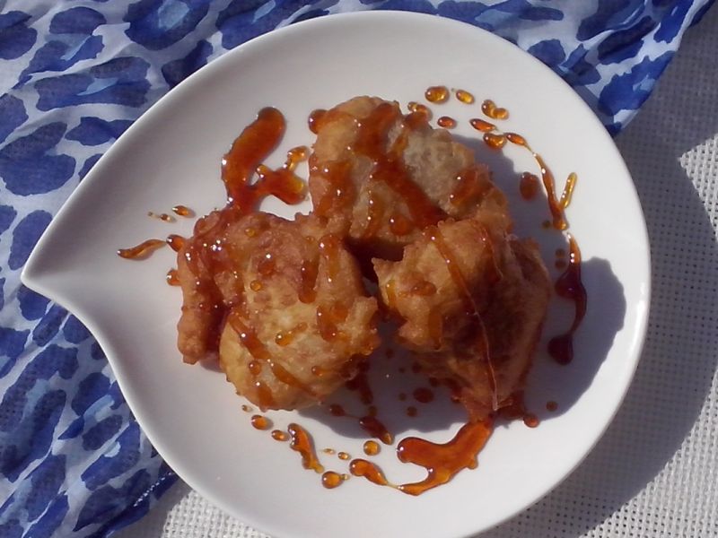 Placuszki malinowo-jagodowe z karmelem