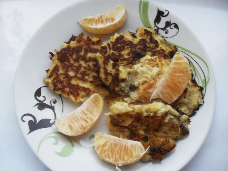 Placuszki owocowe na zielonej herbacie