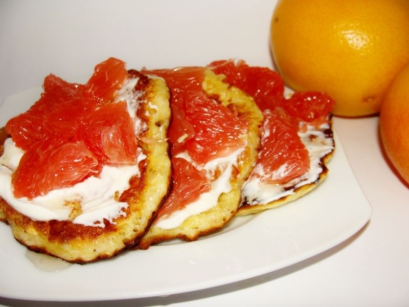 Placuszki owsiane z grejpfrutem