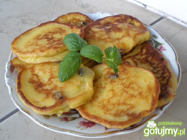 Placuszki serowe z dynią i rodzynkami