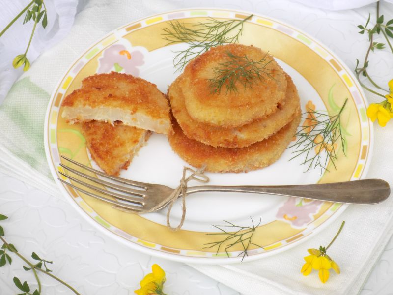 Placuszki z gotowanej kalarepki 