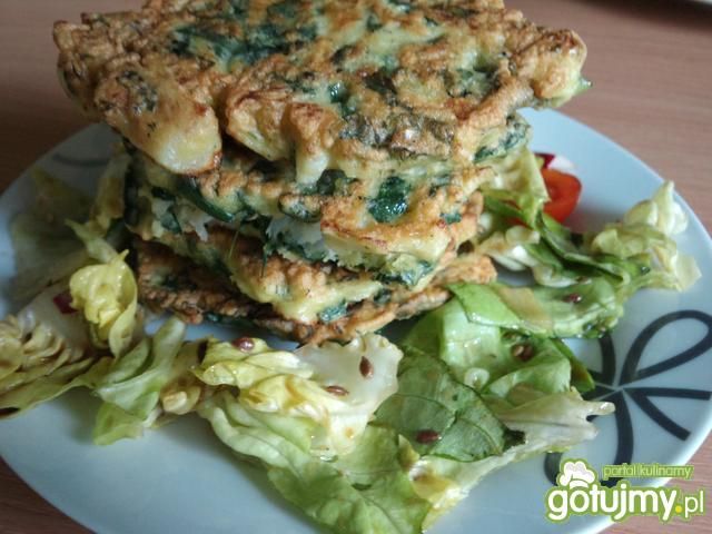 Placuszki z kalafiorem i szpinakiem