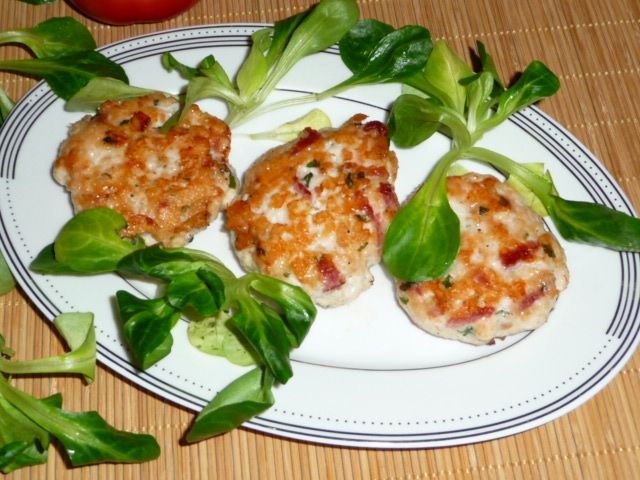 Placuszki z kurczaka i szynki