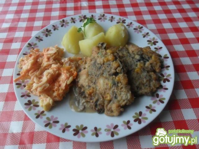 Placuszki z kurczaka z kukurydzą Placuszki z kurczaka z kukurydzą