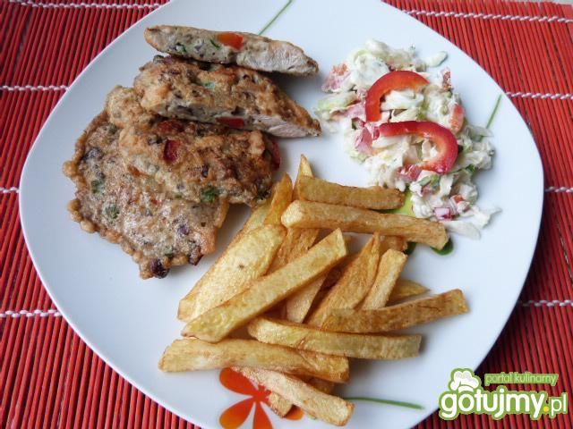 Placuszki z kurczaka z papryką 