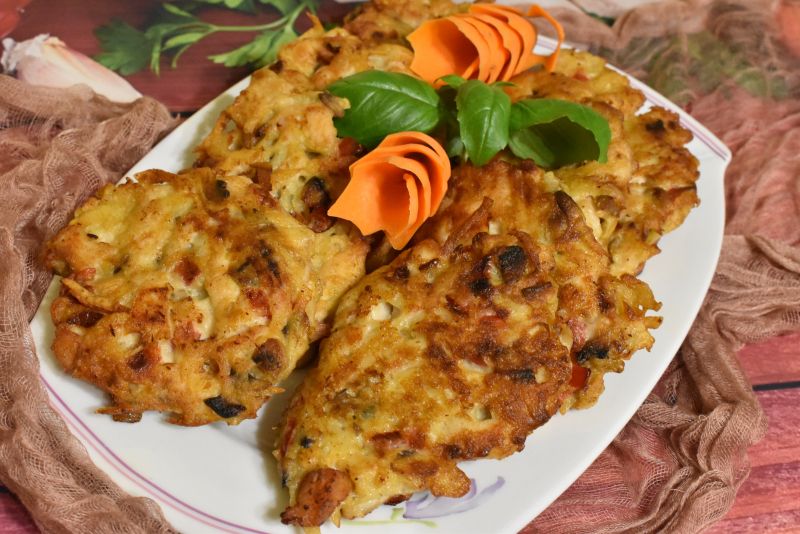 Placuszki z kurczaka z ziemniakami Placuszki z kurczaka z ziemniakami