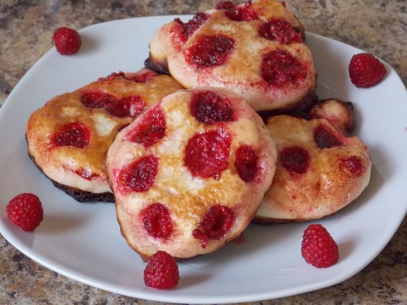 Placuszki z malinami 