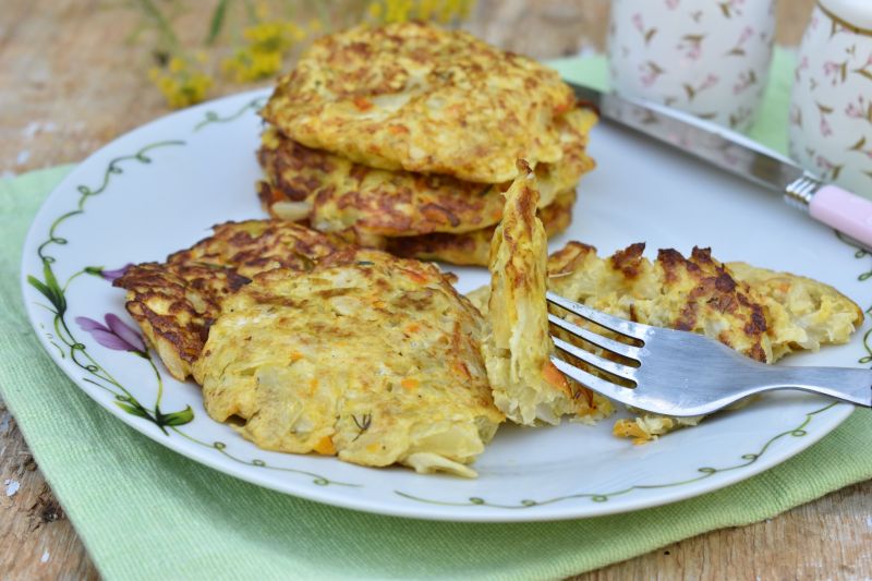 Placuszki z młodej kapusty