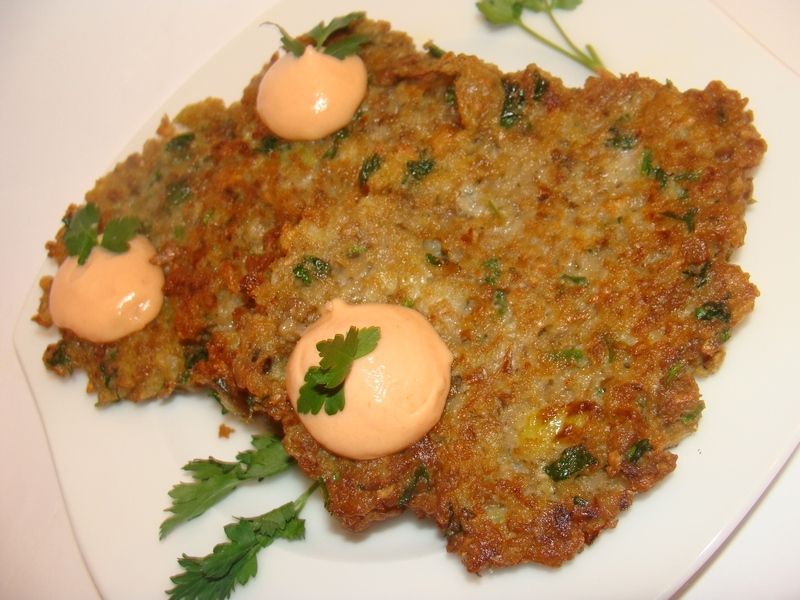 Placuszki z pieczarkami i kaszą gryczaną