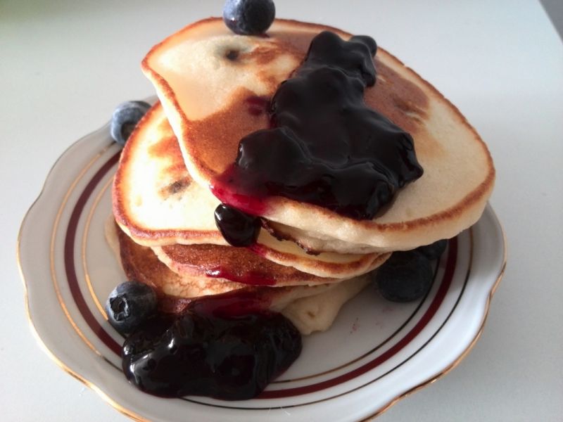 Placuszki z ricottą i jagodami