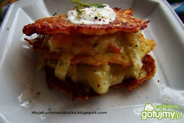 Placuszki ziemniaczane z kapustą 