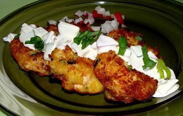 Placuszki ziemniaczane z kurczakiem